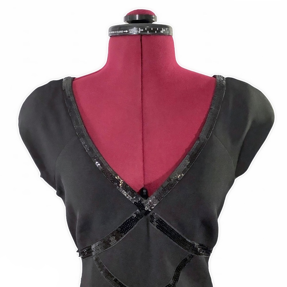 🎉HP🎉LAUNDRY SHELLI SEGAL Sequin CrissCross 👗 - Picture 5 of 9